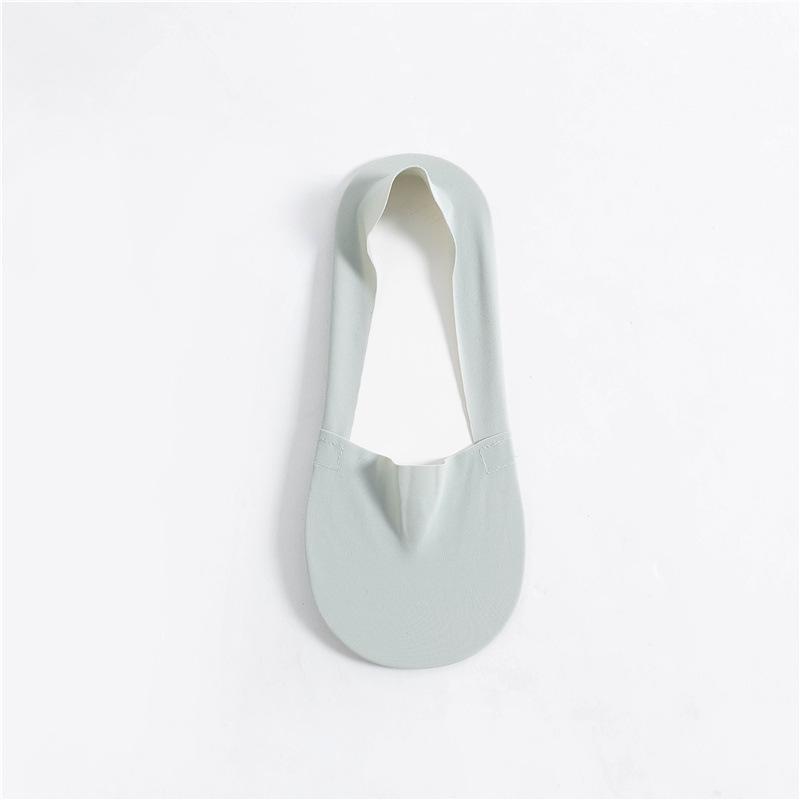 Women's Summer Ice Silk Invisible Socks, Breathable, Antibacterial, Sweat-Absorbent, Odor-Resistant, Non-Slip, Cotton Bottom