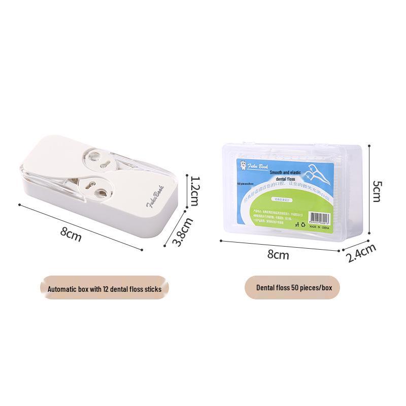 Компактная дорожная коробочка для зубной нити и зубочисток с двойным отверстием