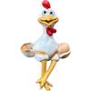 Funny Chicken Decor Sculpture Sitting Cartoon Chicken Statues for Garden Backyard Resin Chicken Figurine Cute Animal Statues Farmhouse Tabletop Decor