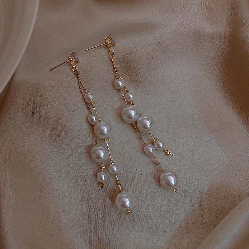 Винтажные серебряные серьги-гвоздики с жемчугом - Элегантный легкий люкс, придворный стиль