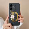 Элегантный Чехол Для Redmi 13 4G Персонализированная Буква Мягкий Жидкий Силикон Защитная Крышка Телефона Для Xiaomi Redmi13 Чехол Funda Capa