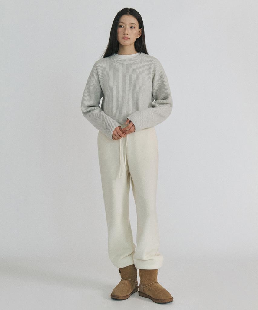 STEP AROUND Knit Jogger Banding Pants_Ivory