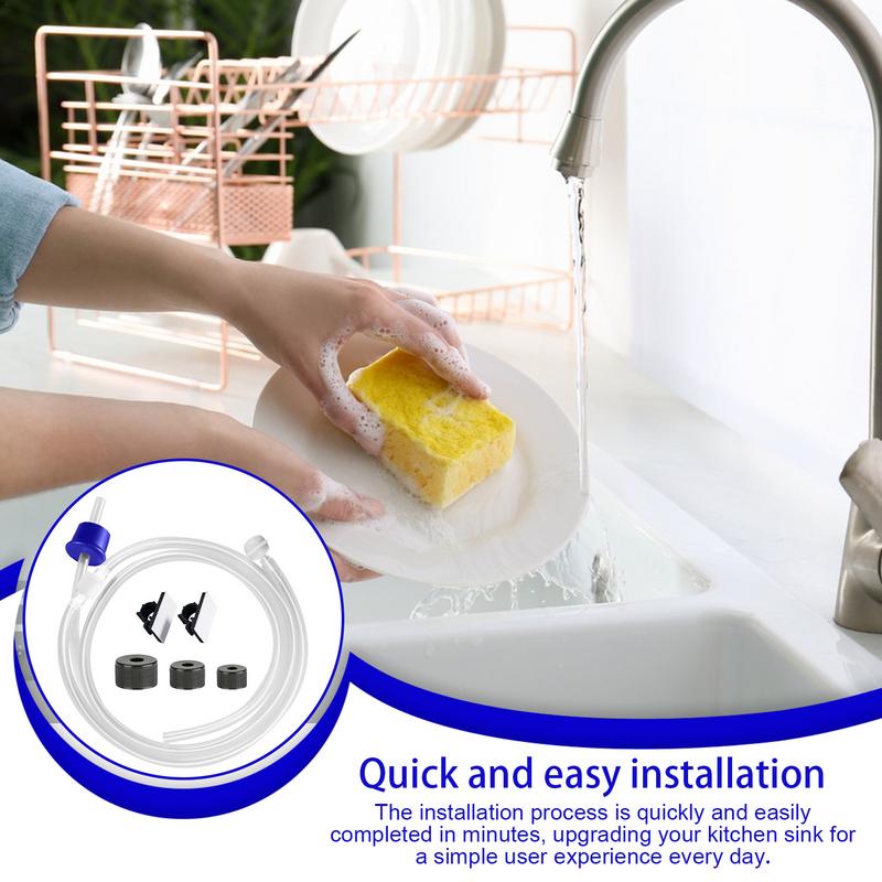 Under Counter Soap Extension Tube Kit Silicone Kitchen Sink Dish Soap Dispenser Hose Long Bathroom Shampoo Tube For Home Hotel