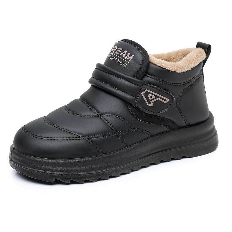 Женские зимние теплые нескользящие ботинки-дутики большого размера на мягкой подошве с меховой подкладкой до щиколотки, нескользящие, для пешего туризма, для активного отдыха, хлопковые ботинки