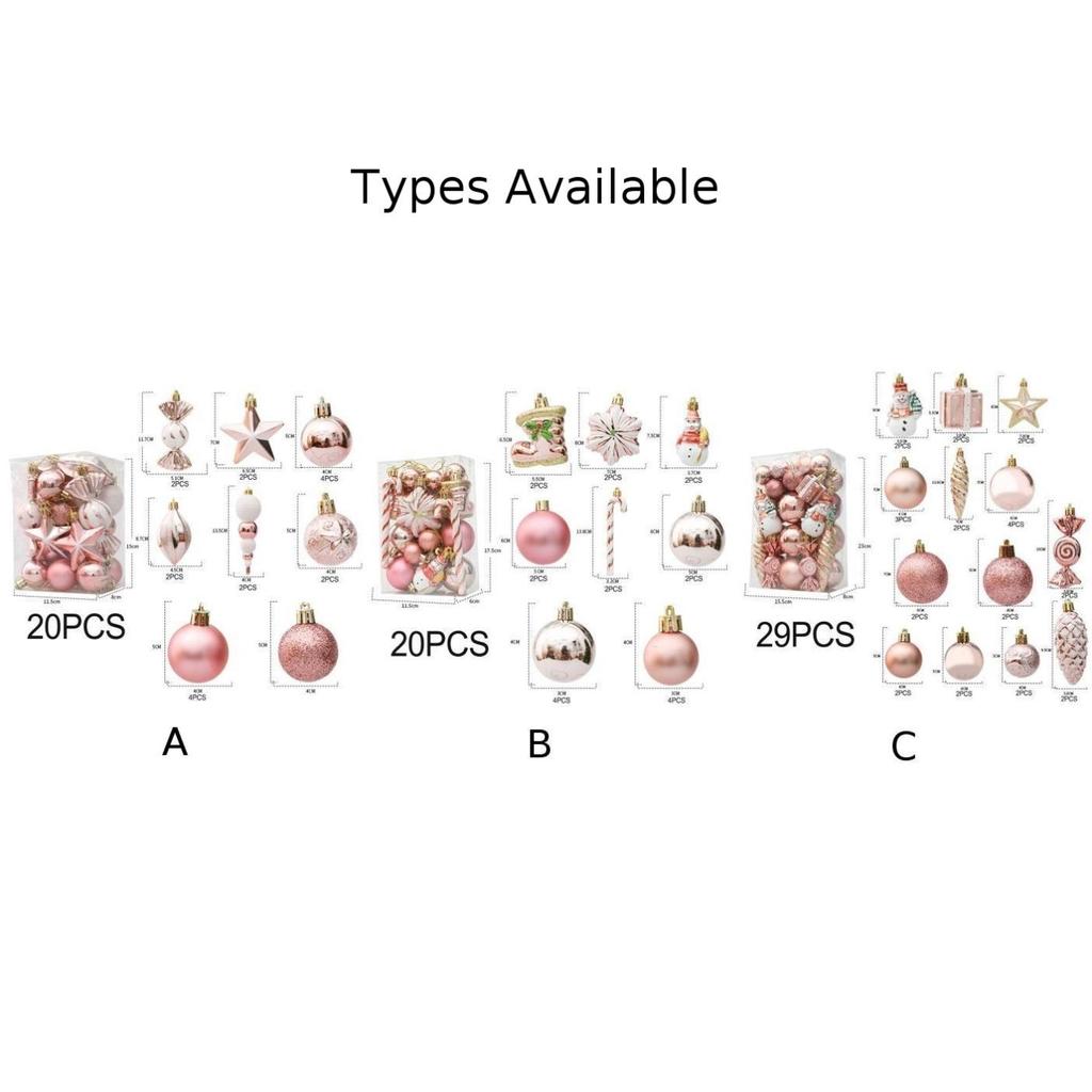 Рождественский шар Изысканный вид Высококачественный материал Розовое золото