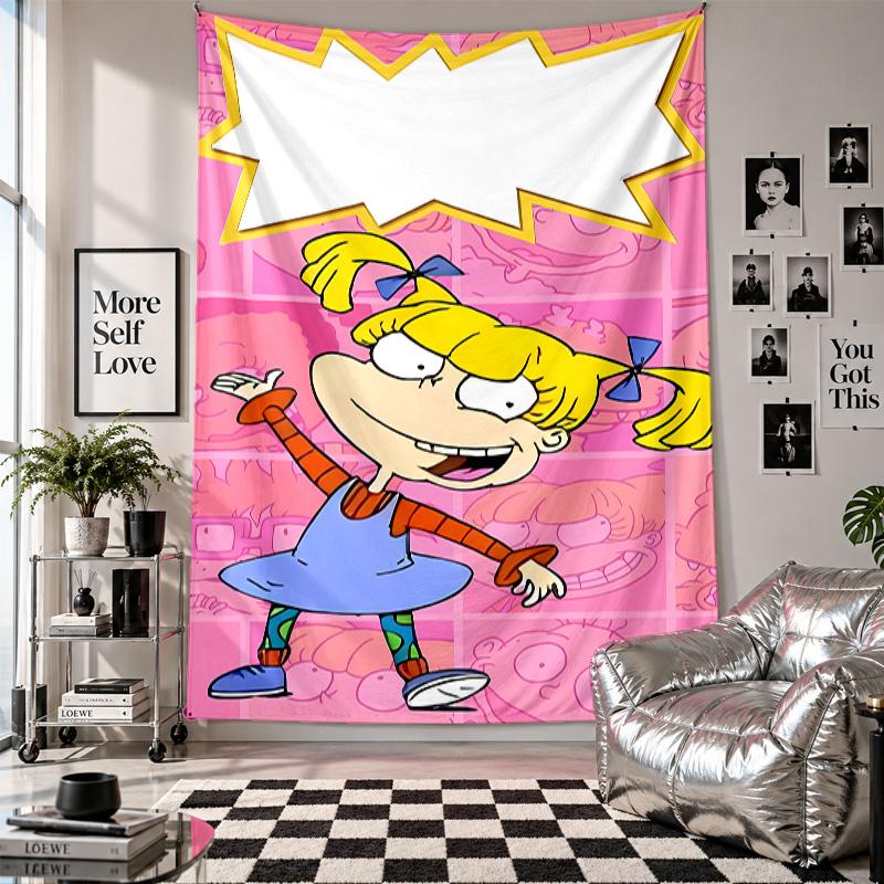 Wall TapestryRugrats Art Hanging Cloth Decorative Background Cover for Room Decoration