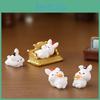 Очаровательные полимерные фигурки кроликов, игривые мультяшные животные для миниатюрного сада