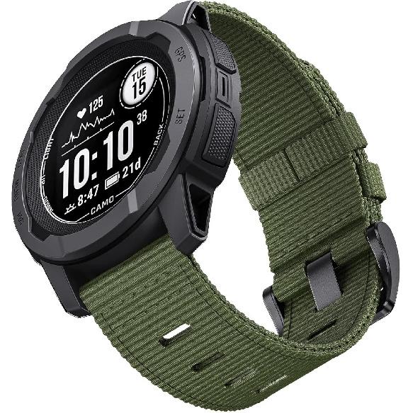 Nylon Rugged for Garmin Instinct 2/2X/3 Watch Band 45/50mm Breathable Wristband for Instinct Solar/Esports Tactical Band