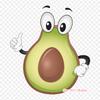 Cartoon Avocado Avocado Stock Photography Iron On Heat Transfer Printing Vinyl Patches Sticker for Clothes DIY Appliques Washable Patches