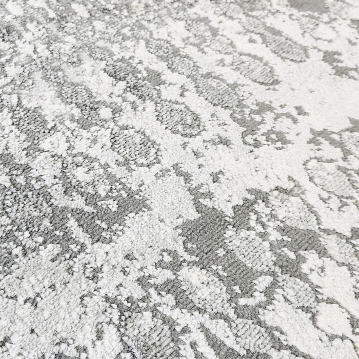 Tapis salon extra-doux impression gris argent 160x230