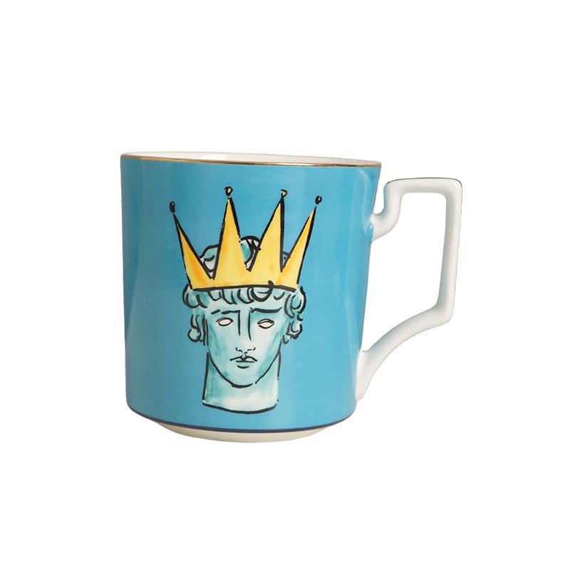 Креативная керамическая десертная тарелка с рисунком морского бога, посуда, фарфоровые тарелки, кружки