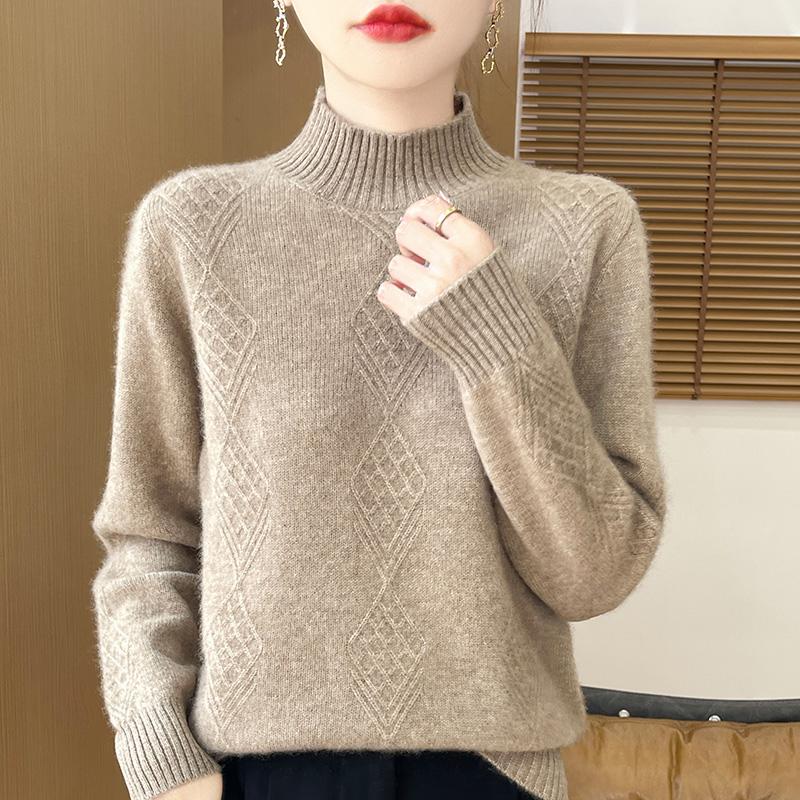 Женский кашемировый свитер Qinghe кашемир 30% кашемир 70% шерсть осенне-зимний пуловер теплый и модный