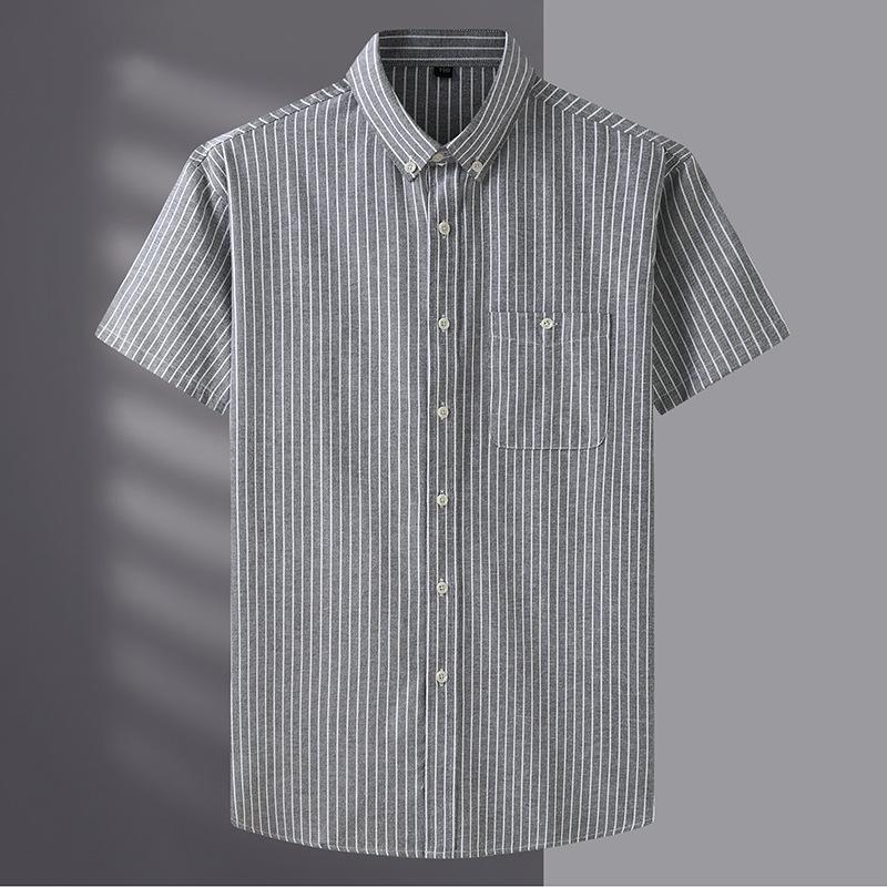 Striped Shirt Men 'S Formal Suit Business Slim Short -Sleeved Overalls Multicolor Shirt