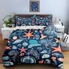 Underwater marine design. Bedding Duvet cover sets Duvet covers Pillowcases gifts (1 * Duvet Cover 2 * Pillowcases, without duvet insert)