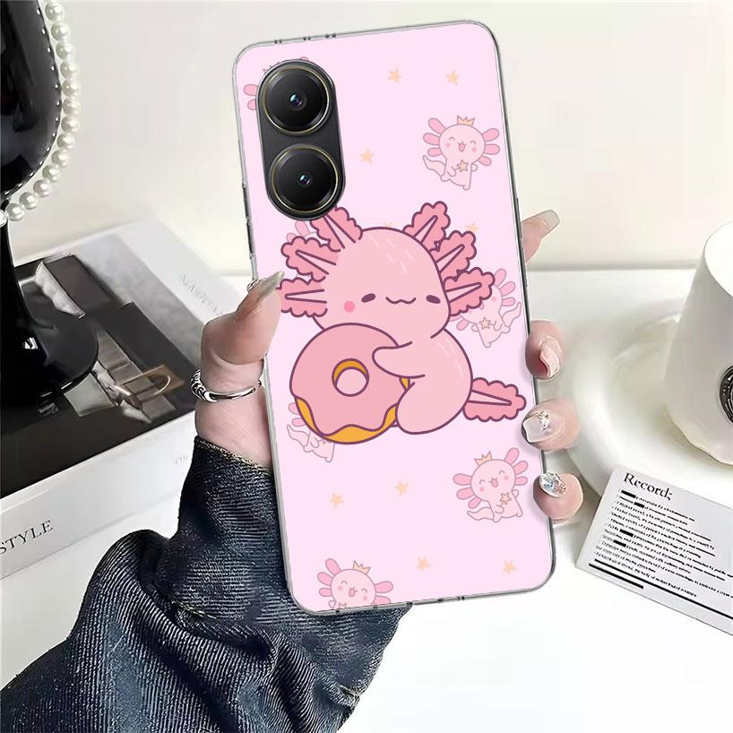 Cute Axolotl Kawaii Soft Phone Case For Xiaomi Redmi 15C 15 13C 13 Poco X5 X6 X7 F7 Ultra M7 12C 12 10 10C 9C 9A 9T 9 Fundas Poc