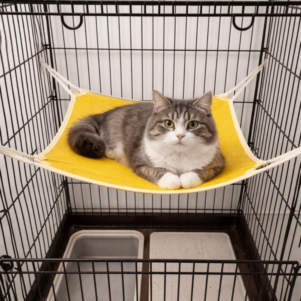 Breathable Mesh Cat Hanging Hammock Comfortable Washable Hanging Sleeping Bed Wear Resistant Cat Cage Swing for Cats and Dogs