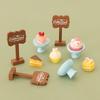 3Pcs/Set Cute Miniature Food Toy Dollhouse Mini Dessert Pan Cake Stand Fruit Tray Model For Doll Kitchen Accessories