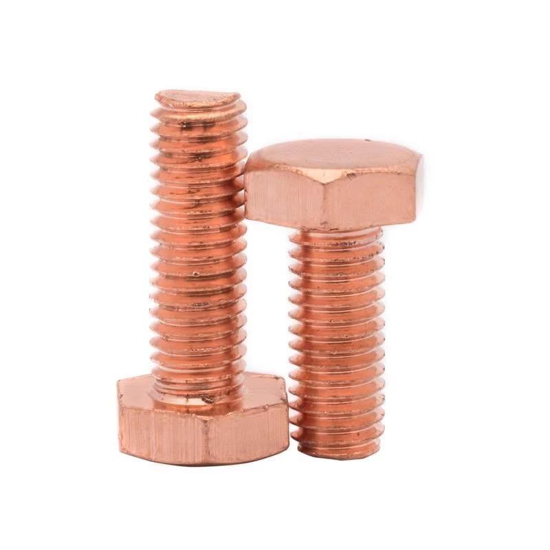 1-4 шт. T2 Чистая медь Наружный шестигранник Винт M3M4M5M6M8M10M12 Красная медь Проводящий болт Двухголовый Электролитическая медь Болт