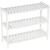 3-Tier Wooden Shoe Rack, Shoe Storage, for 9 Pairs, 70x26x57.5cm, White