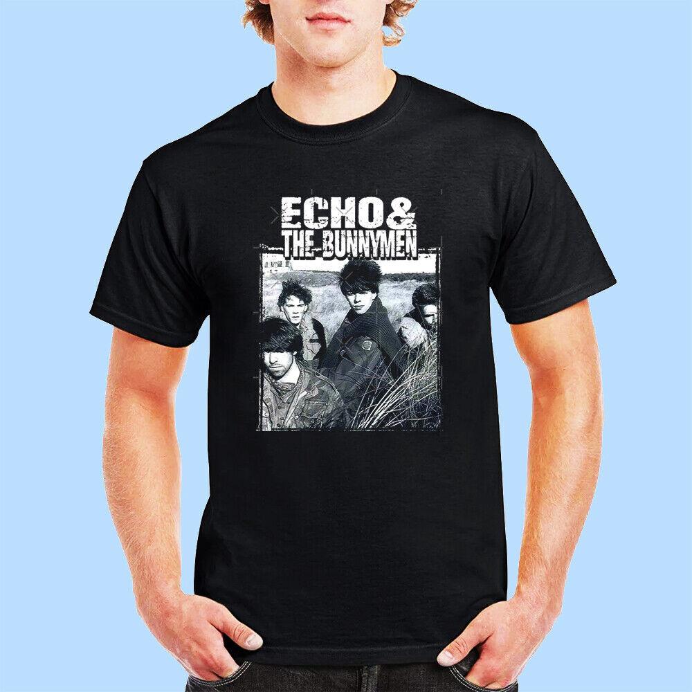 New Echo & the bunnymen Classic Mens Black T-Shirt Size S-5XL