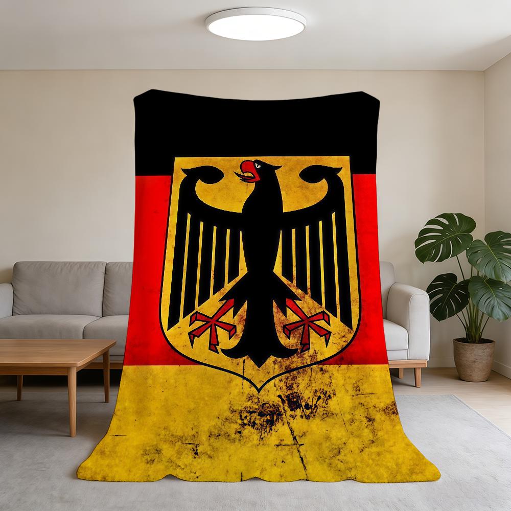 Blanket Super Warm G-Germany-ES Comfortable Plush Cool Throw Blanket Child Home Flag Sofa Bedroom Gift