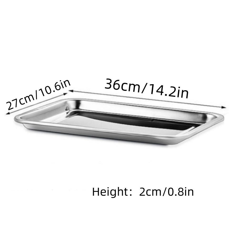 1 шт. Большая квадратная тарелка из нержавеющей стали, прямоугольная тарелка для варки риса на пару, тарелка для барбекю, коммерческая и бытовая железная тарелка, ди