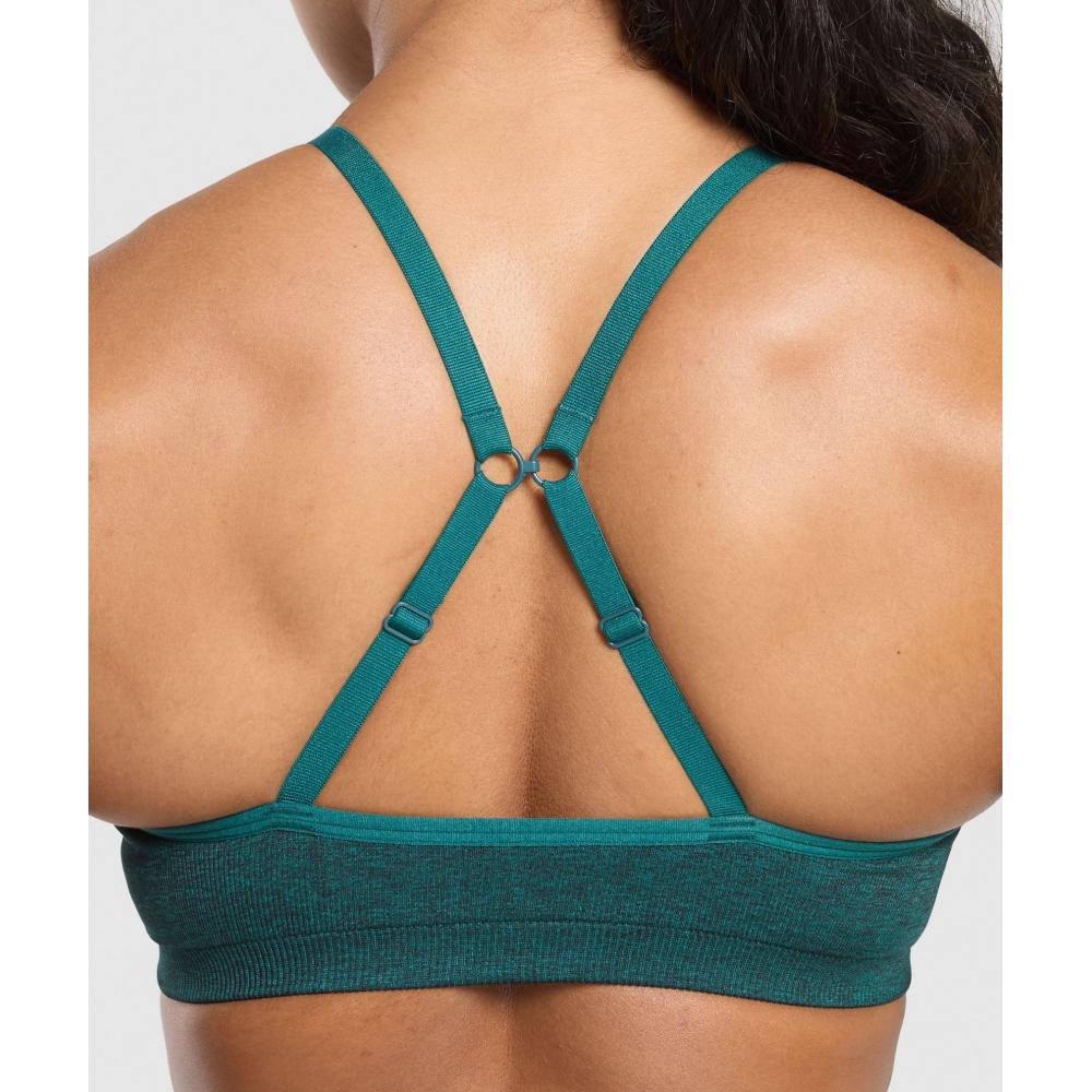 Gymshark Бесшовный спортивный бюстгальтер Lift Functional Teal Black Marl B3b3q Tbt5