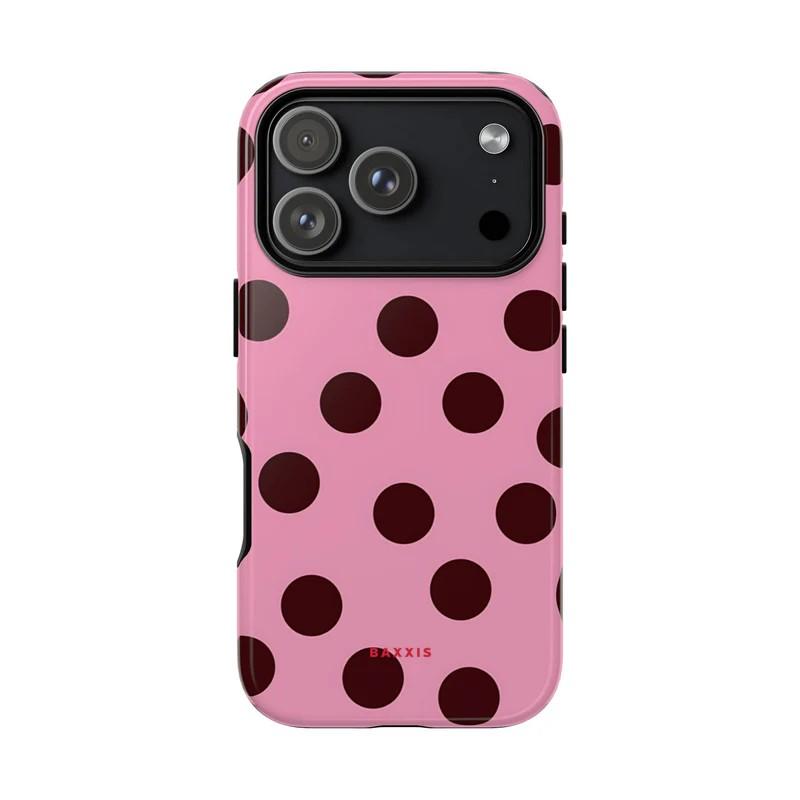 Clmj Чехол для телефона в горошек для IPhone 17 16e 16 15 14 13 12 11 X XS XR XSMAX 7 8 Air Pro Max Plus Роскошная двухслойная задняя крышка