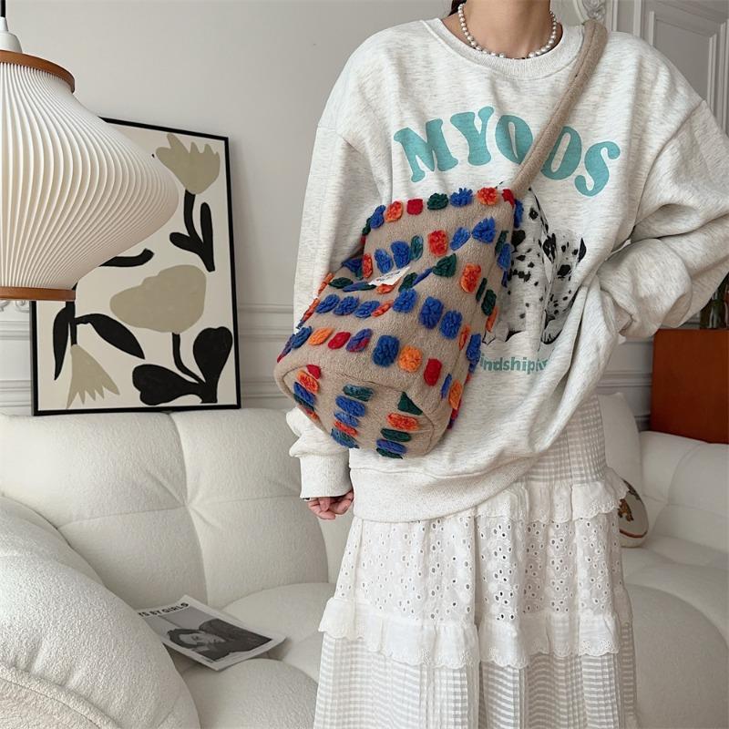 1111 Плюшевая сумка-ведро женская сумка новая сумка-мессенджер сумка портативная сумка на плечо сумка для покупок