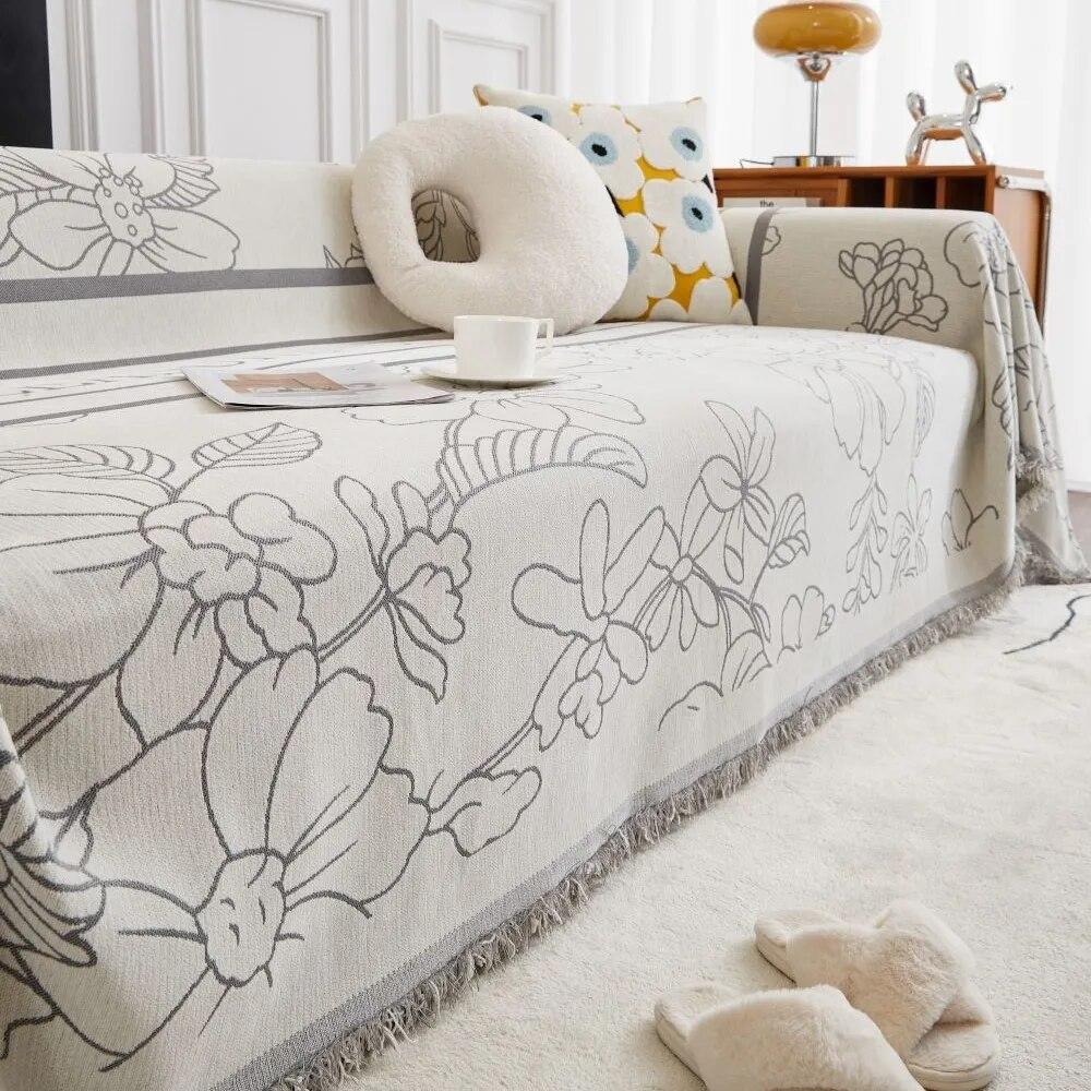 Чехол для дивана с цветочным принтом, одеяла, большое одеяло для кемпинга, пикника, отдыха, пляжное полотенце, дорожный коврик, коврик для дивана