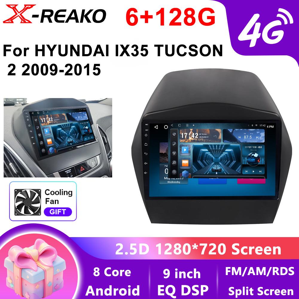 2Din Android автомобильное радио для Hyundai IX35 Tucson 2009-2015 Мультимедийный видеоплеер GPS навигация стерео аудио головное устройство Carplay