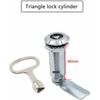 MS705 Zinc Alloy Distribution Box Lock Switch Cabinet Door Lock Triangle Key Tongue Lock Industrial Door Lock MS705-18-28-40-62 1Pcs(40mm Triangle
