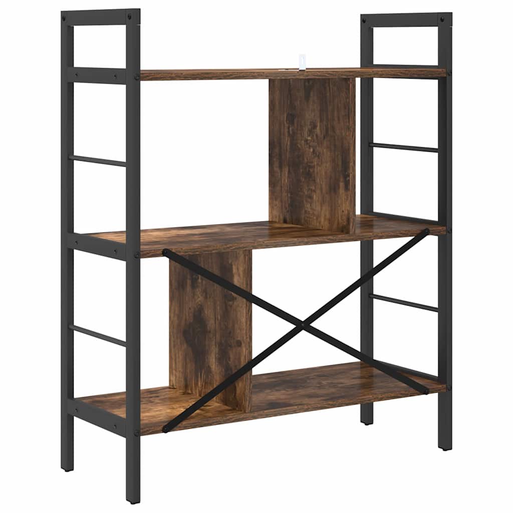 Bookshelf Smoked Oak 75 x 30 x 91 cm Particleboard