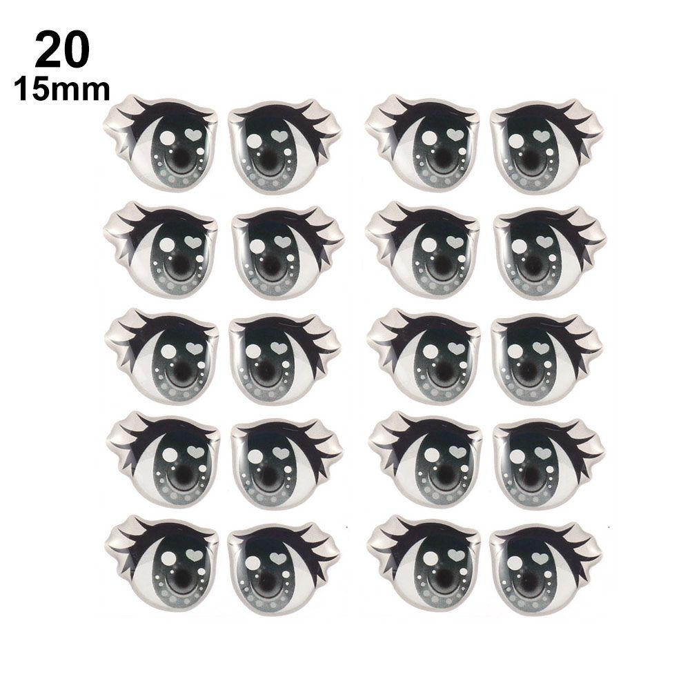 Anime Figurine Doll Cartoon Eyes Stickers Clay Decals Love Cute Sticker Face Organ Paster