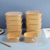 10 шт./компл. одноразовые коробки для завтрака из крафт-бумаги, легкие коробки для еды, коробки для бенто для кухонных принадлежностей