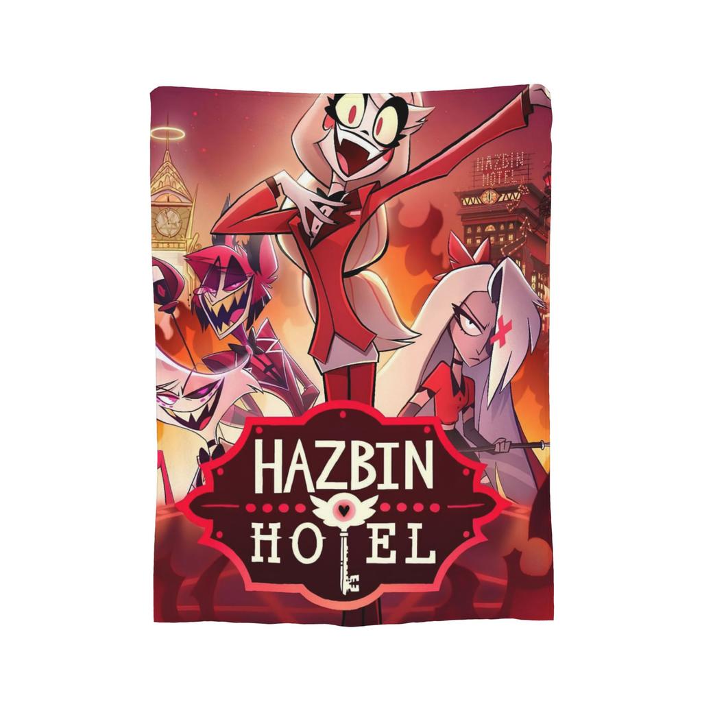 Cartoon Hazbins Hotels Vox Blanket Flannel Printed Multi-function Super Warm Throw Blanket for Bedding Car Rug Piece