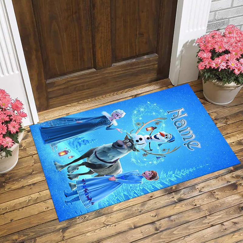 Personalized Name Princess Fantasy Living Room Non-Slip Area Rug Soft Carpet for Bedroom Kids Playroom Sofa Office Home Decor Doormat