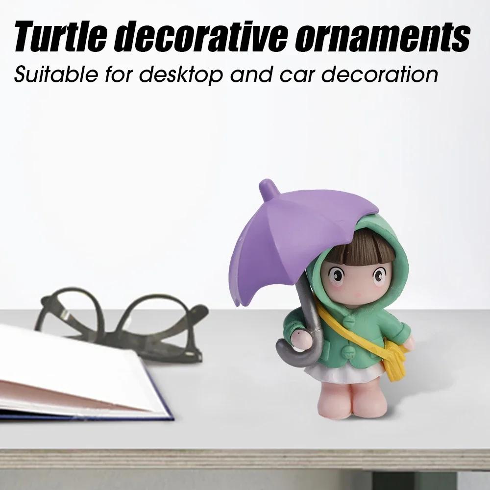 New Umbrella Cute Girl Fashion Car Ornament Lovely Cartoon Doll Exquisite and  Auto Accessories Automotive Decoration