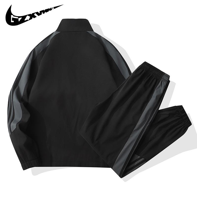 Мужской модный комплект: куртка с воротником-стойкой и худи, спортивная одежда для весны/осени