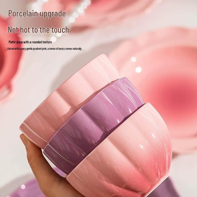 Kangmo Light Luxury Petal Ceramic Dinnerware Set