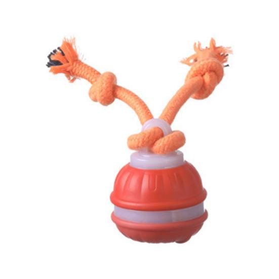 Умная автоматическая игрушка для собак с движущимся мячом и пищащим датчиком движения, компактный дизайн, зарядка через USB, интерактивная катящаяся игрушка для домашних животных