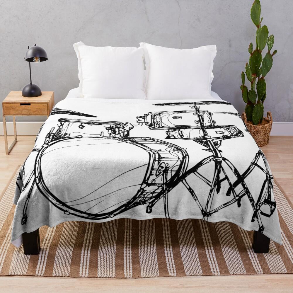 Drum Kit Throw Blanket