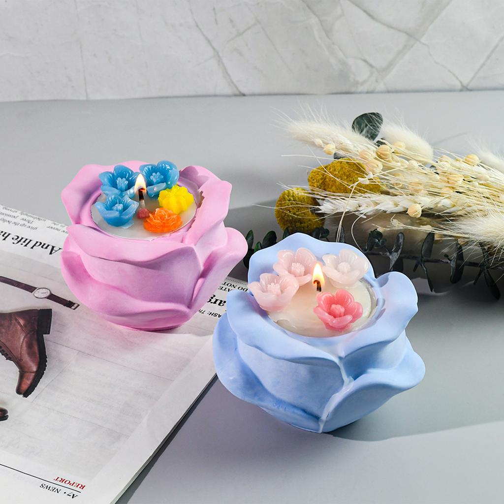 Подсвечники, формы из смолы, 3D розы, формы для подсвечников, цветочные горшки, силиконовые формы, форма для литья эпоксидной смолы, поделки своими руками