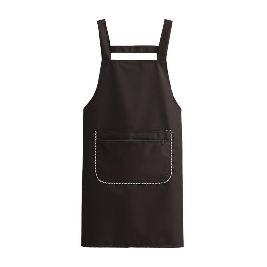 Kitchen Apron with Dual Pocket Solid Color Water-Resistant Oil-proof Adjustable Men Women