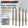 3-12mm Cross Hexagon Tile Drill Bits Set For Ceramic Carbide Glass Metal Alloy Cross Tile Drill Bit Set Drilling Tools