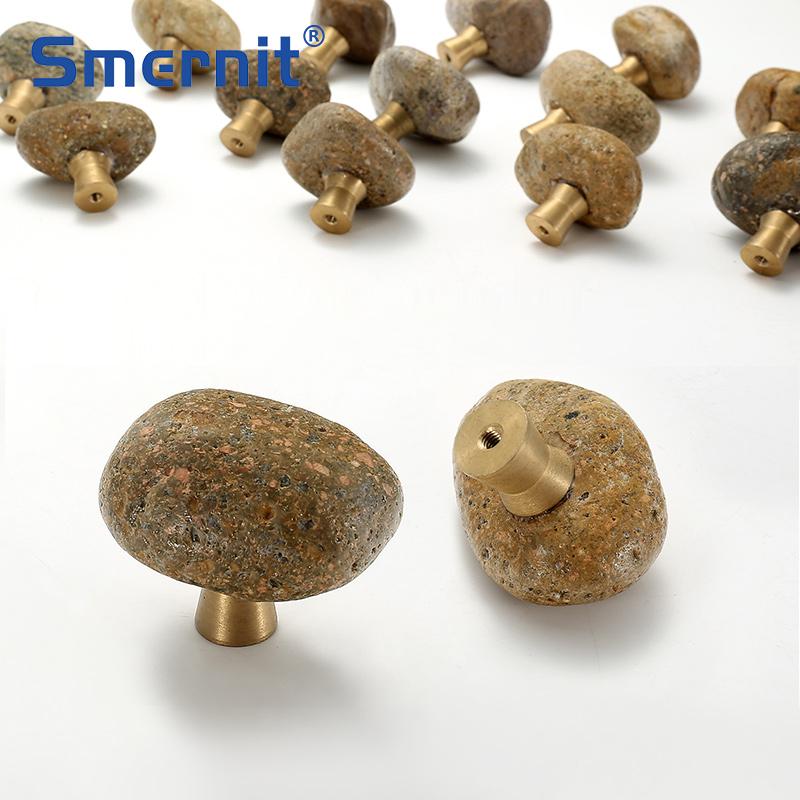 Natural Stone + Zinc Alloy Door Handles Unique Kitchen Cabinet Knobs and Handles Wardrobe Handle for Furniture Drawer Pulls