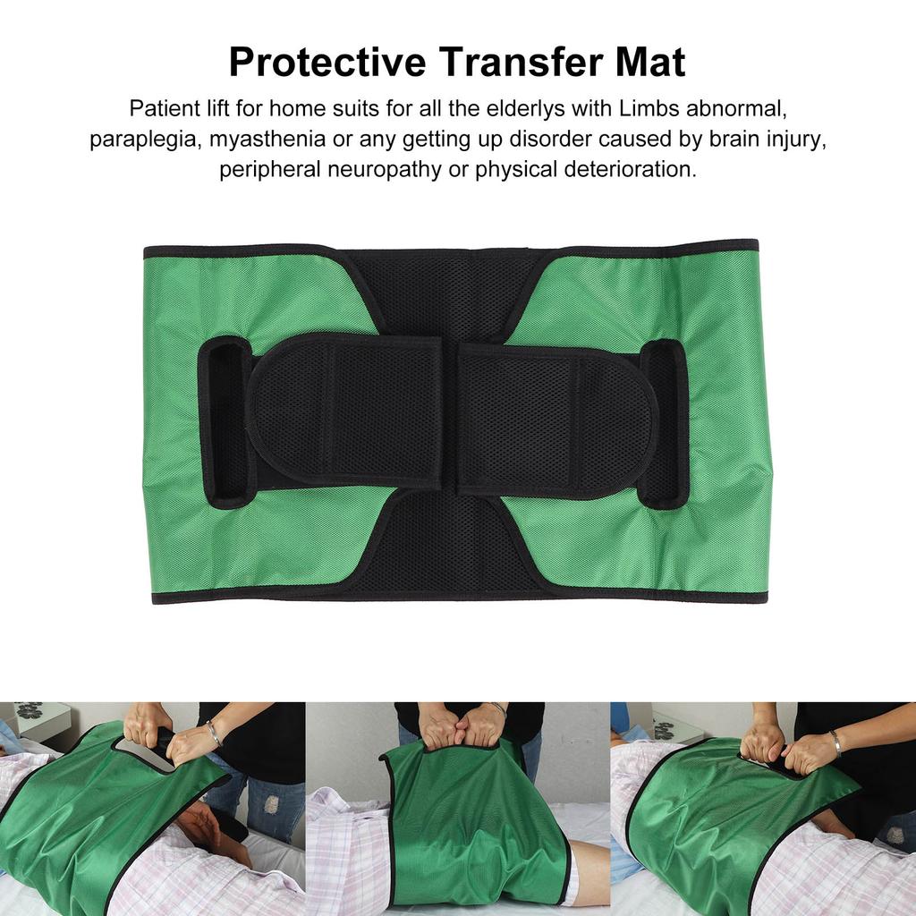 Positioning Bed Pad Reusable Patient Transfer Lifting Sling Lift Sheet for Bedridden Elderly Caregiver