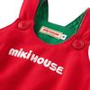 MIKI HOUSE Logo Solid Made in for Boys and Baby Size S Red and Romper, Color, Japan, Girls, Clothes, Children's Clothing, Overalls, (70-80cm), Green,