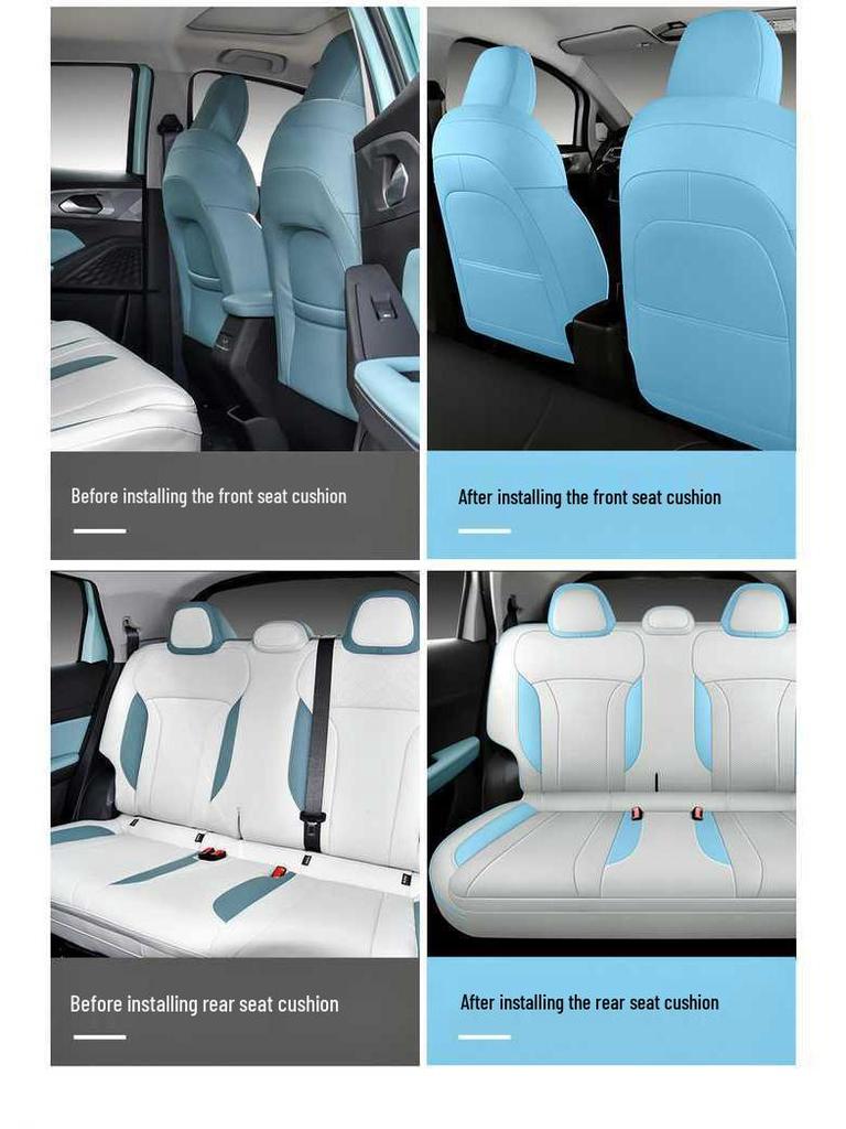 Geometry E Universal Leather Car Seat Covers - Full Coverage, All-Season