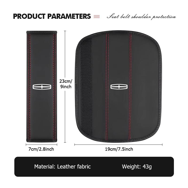 Car Seat Belt Shoulder Protection Pad Safety Belts Anti-slip Mat Auto Accessories For Lincoln MKZ MKX MKC MKT MKS Navigator gyu7